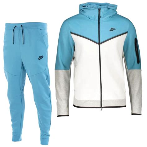 nike tech fleece trainingspak full-zip blauw wit grijs|tech fleece shirts.